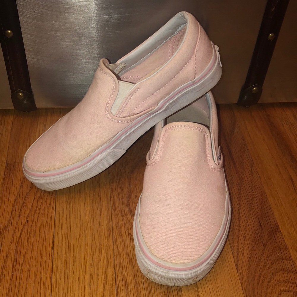 Light pink slip on vans